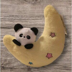 NWT Tongfeng Plushie Panda Bear Moon Stars Stuffed Animal Toy Kawaii Style Soft